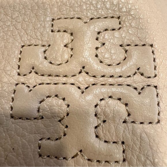 Tory Burch Thea Pebbled Leather Fold Over Crossbody/Clutch W/ Tassel Blush Pink - Picture 16 of 16